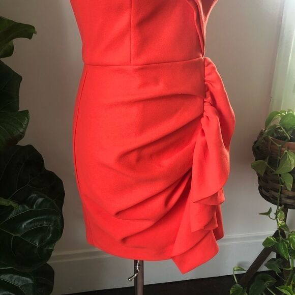 Sheike Red Ruffle Party Dress Small XS - Picture 7 of 13